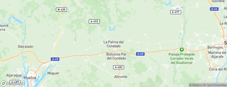 La Palma del Condado, Spain Map