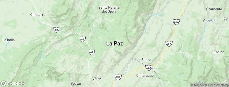 La Paz, Colombia Map