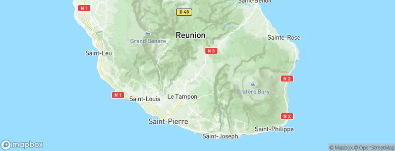 La Plaine des Cafres, Réunion Map