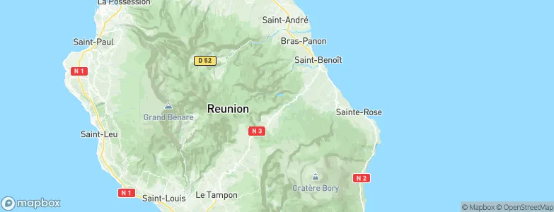 La Plaine-des-Palmistes, Réunion Map