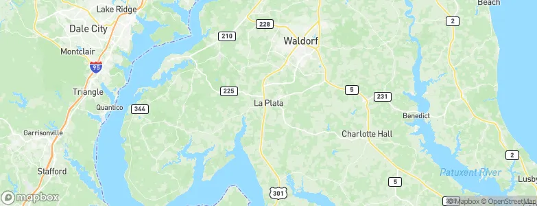 La Plata, United States Map