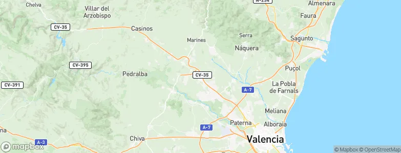 La Pobla de Vallbona, Spain Map