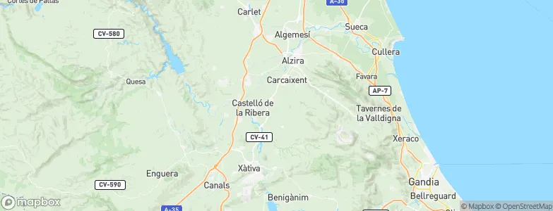 La Pobla Llarga, Spain Map