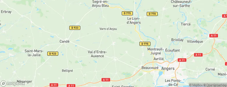 La Pouëze, France Map