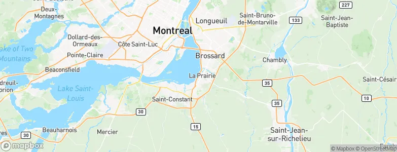 La Prairie, Canada Map