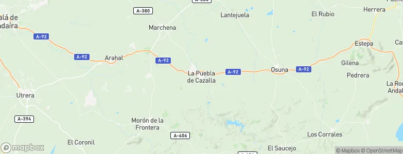 La Puebla de Cazalla, Spain Map