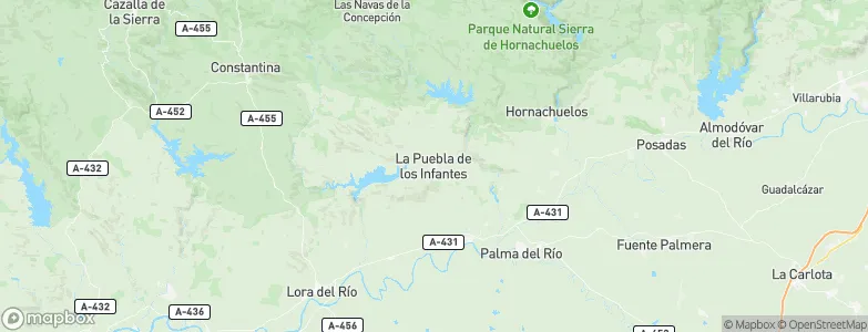 La Puebla de los Infantes, Spain Map
