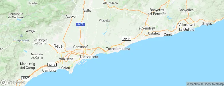 la Riera de Gaià, Spain Map