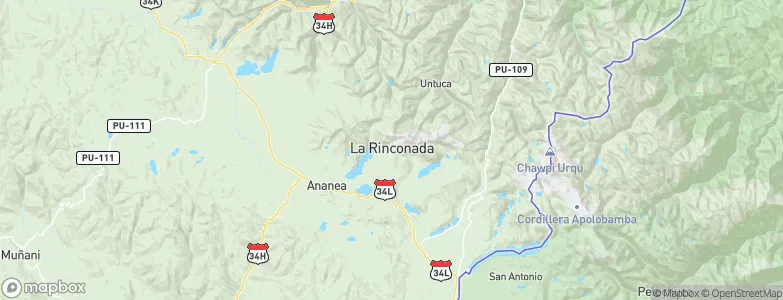 La Rinconada, Peru Map