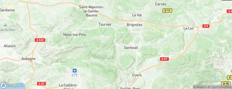 La Roquebrussanne, France Map