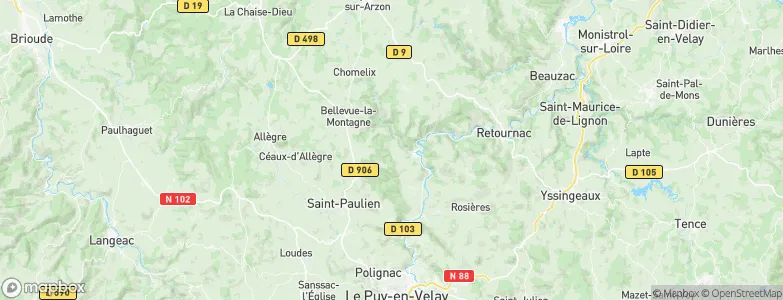 La Roux, France Map
