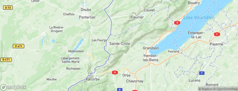 La Sagne, Switzerland Map