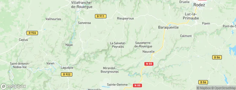La Salvetat-Peyralès, France Map