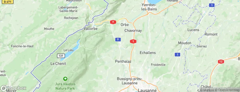 La Sarraz, Switzerland Map