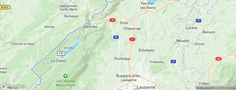 La Sarraz, Switzerland Map