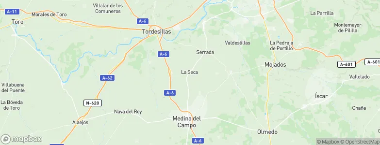 La Seca, Spain Map