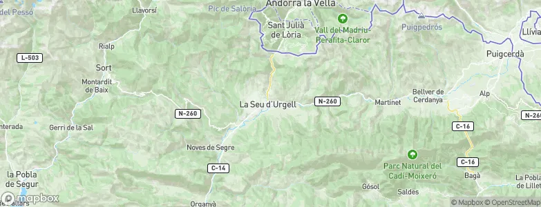 La Seu d'Urgell, Spain Map