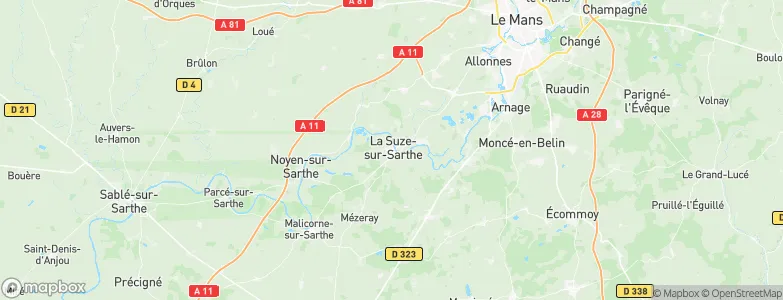 La Suze-sur-Sarthe, France Map