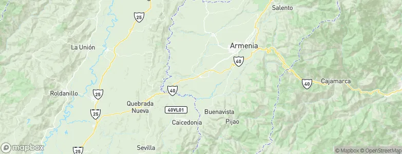 La Tebaida, Colombia Map