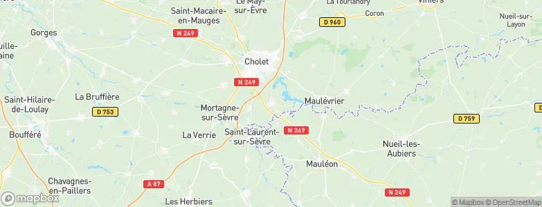 La Tessoualle, France Map