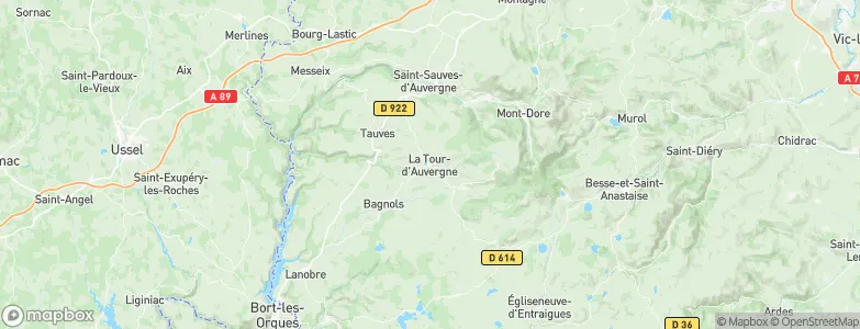 La Tour-dAuvergne, France Map