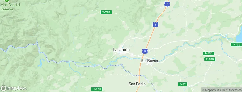 La Unión, Chile Map