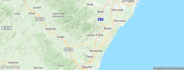 la Vall d'Uixó, Spain Map
