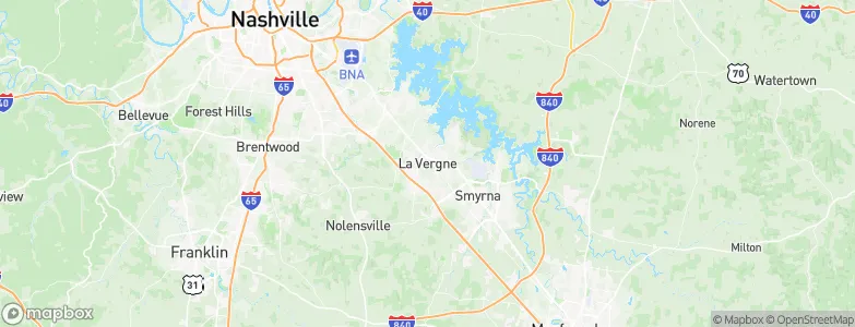 La Vergne, United States Map
