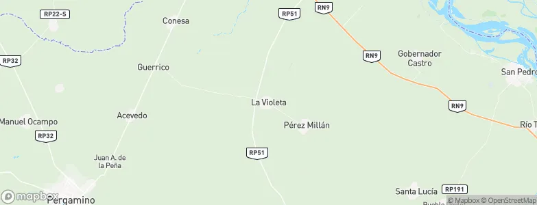 La Violeta, Argentina Map