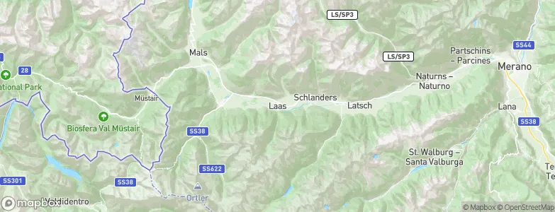 Laas, Italy Map