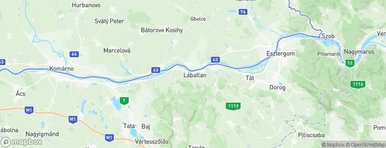 Lábatlan, Hungary Map
