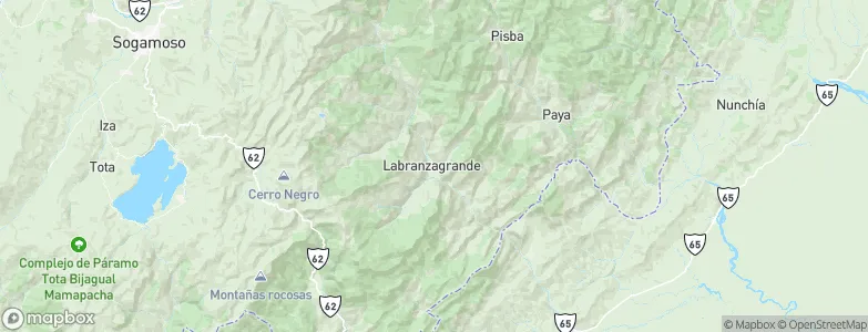 Labranzagrande, Colombia Map