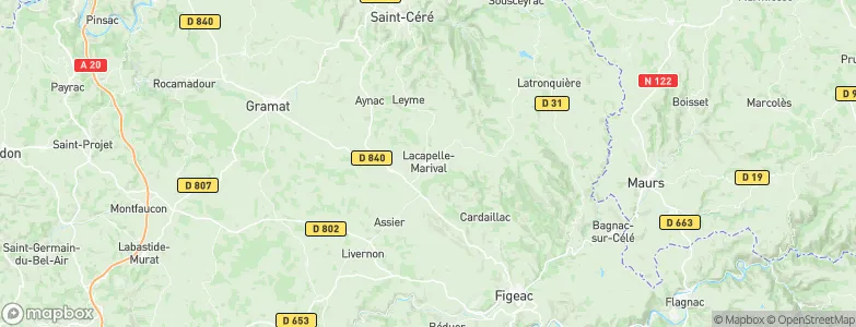 Lacapelle-Marival, France Map