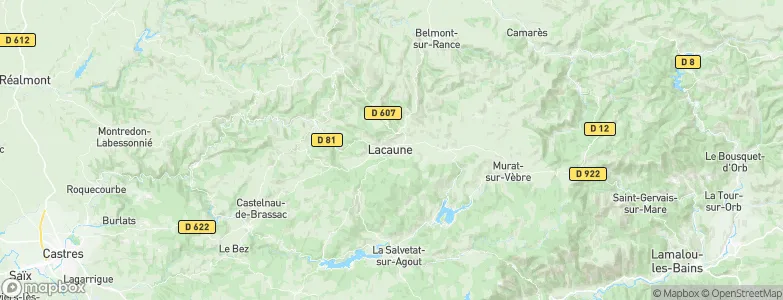 Lacaune, France Map