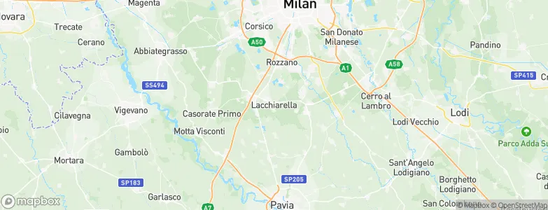 Lacchiarella, Italy Map