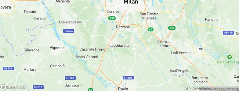 Lacchiarella, Italy Map
