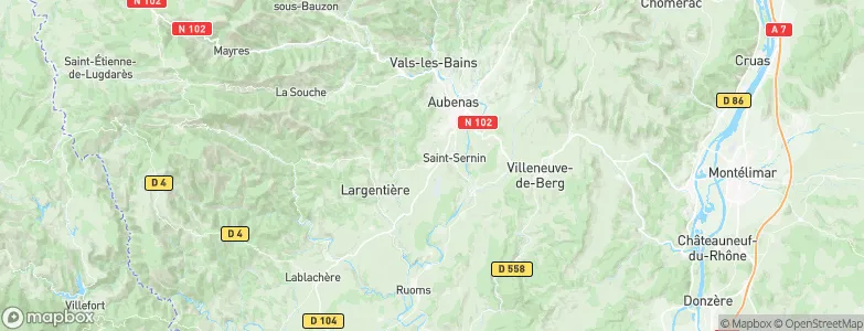 Lachapelle-sous-Aubenas, France Map
