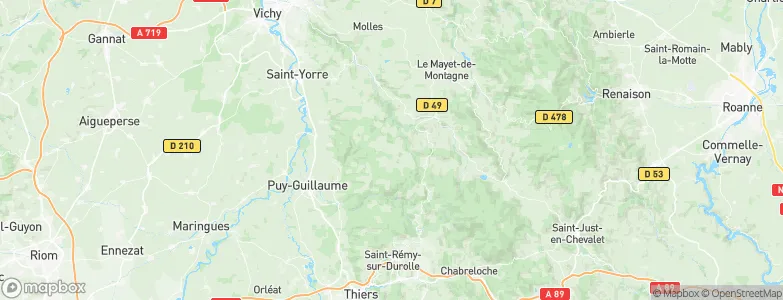 Lachaux, France Map