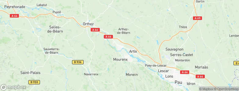 Lacq, France Map