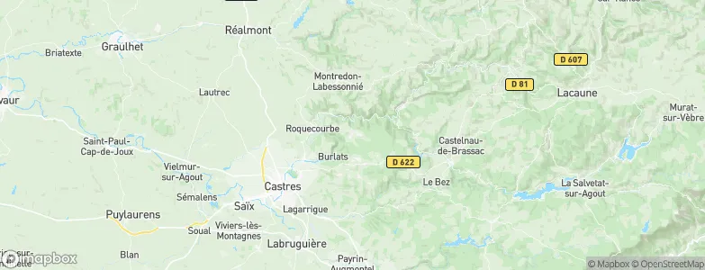 Lacrouzette, France Map