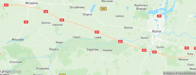 Lądek, Poland Map