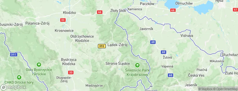 Lądek Zdrój, Poland Map