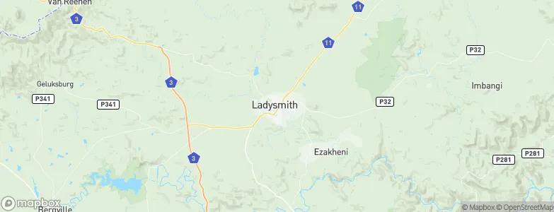 Ladysmith, South Africa Map