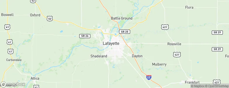 Lafayette, United States Map