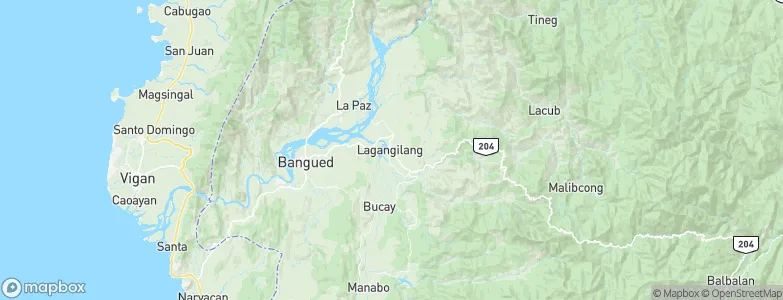Lagangilang, Philippines Map