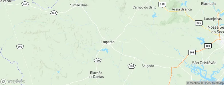 Lagarto, Brazil Map