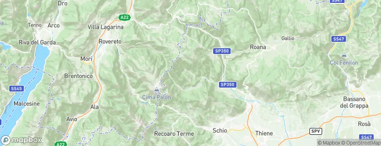 Laghi, Italy Map