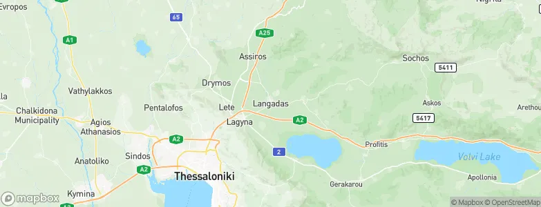 Lagkadás, Greece Map