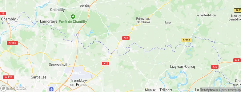 Lagny-le-Sec, France Map