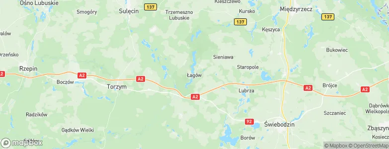 Łagów, Poland Map